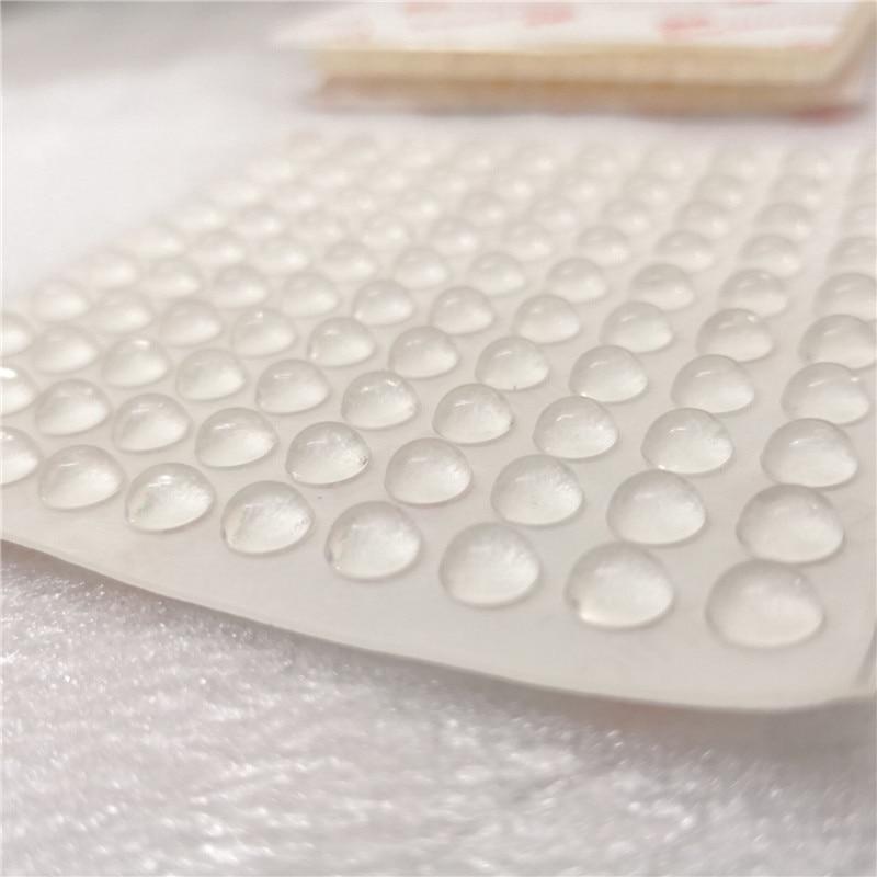 100pcs 8mmx2mm Transparent Silicone Granules Door Handle Sticker Transparent Anti Bump Silicone Cushioning Anti Slip Mat
