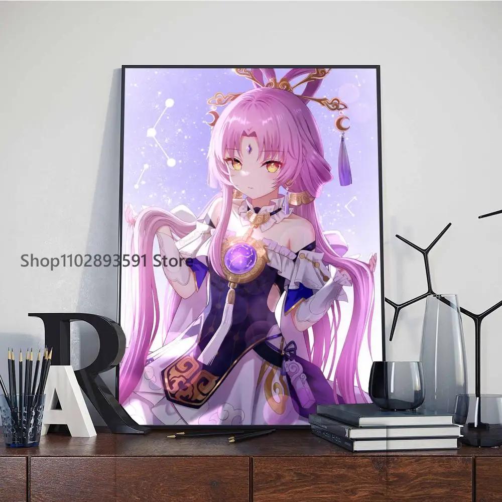 1pc Honkai Star Rail Fu Xuan Poster Paper Print Home Bedroom Entrance Bar Cafe Art Painting Decoration