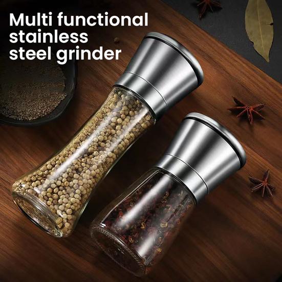 Salt And Pepper Grinder with Adjustable Coarseness Carbon Steel Grinding Core Spice Mill Modern Kitchen Seasoning Grinder for Cooking BBQ
