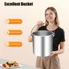 Commercial Heavy Duty 20L Stainless Steel Bucket with Lid,304 Grade Ice Food Storage Pail,Thickened Large Capacity & Free Scoop