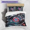 Set Lenzuola 3 Pezzi con Stampa Modello Bayern Monaco Morbido Delicato sulla Pelle Lavabile Copripiumino e Federe Set Tutte le Stagioni Camera da Letto