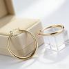 Exaggerated fashion personality, simple glossy large circle earrings, punk style temperament, exquisite party banquet earrings