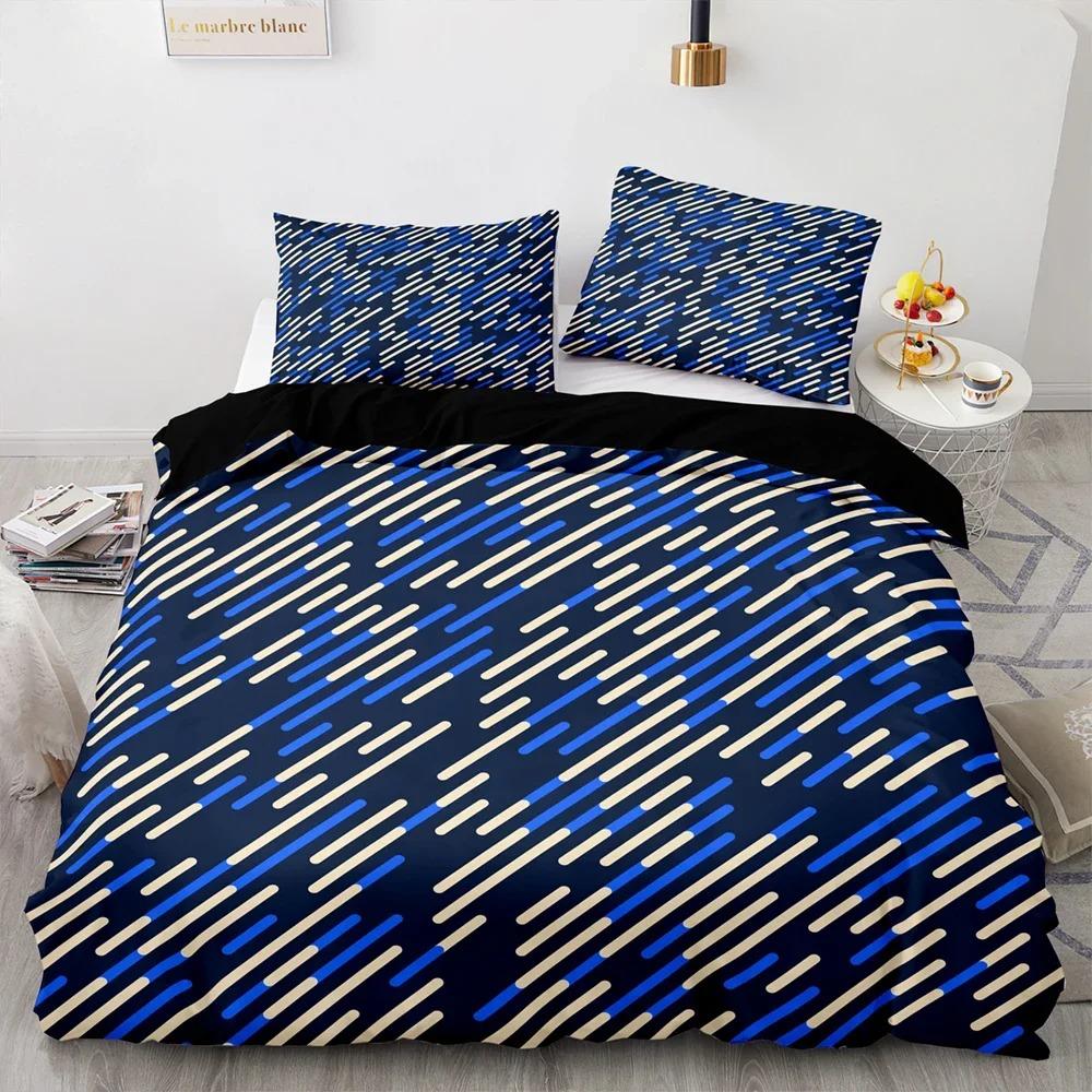 Rotes Leuchtendes Polygonales Gittermuster Bettwäscheset 135×200 Bettbezugset mit Kissenbezug 260×220 Bettdeckenbezug Schwarze Deckenhülle