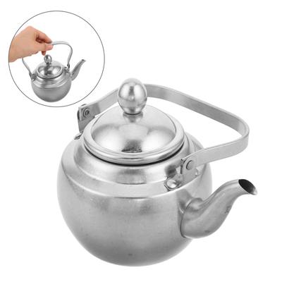 Stainless Steel Tea Pot Vintage Design Infuser Brewing Loose Leaf Blooming Flower Tea Kettle Home Office Camping Water Boiler
