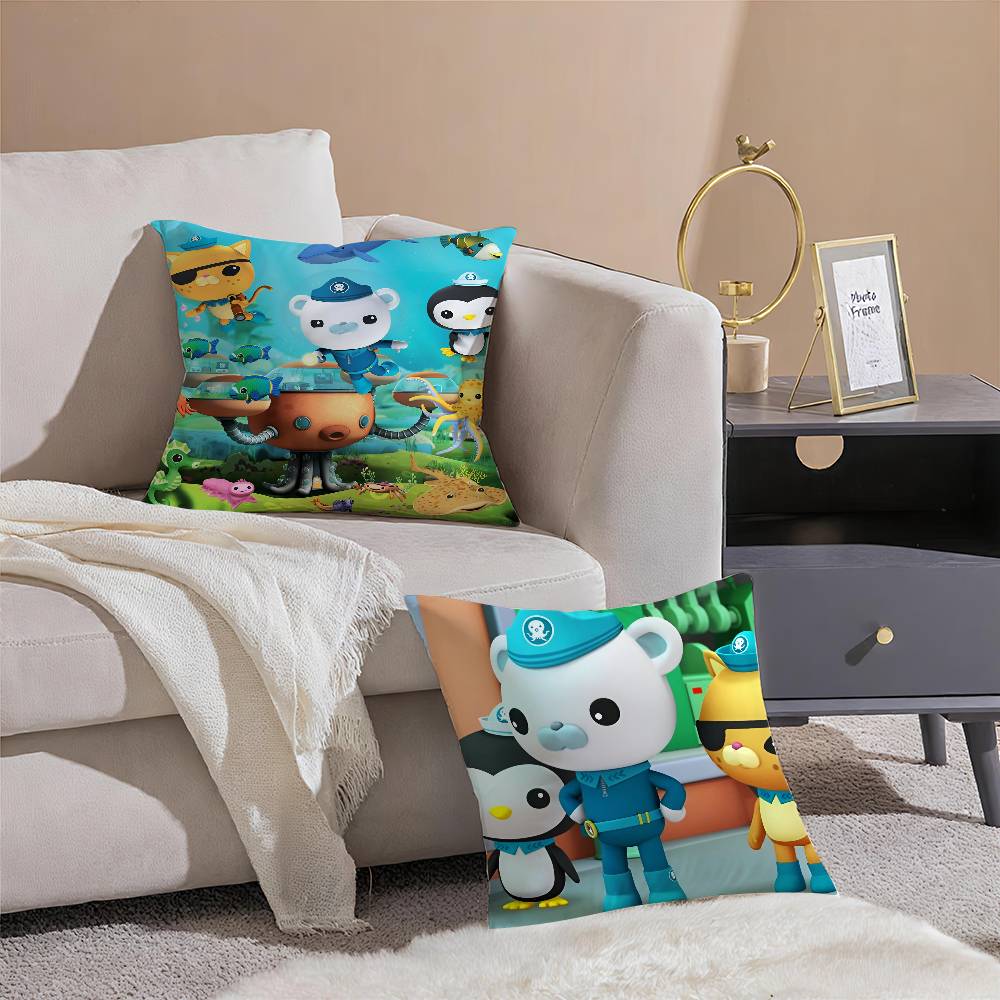 Cartoon Animation Cute The Octonauts Pillow Case Comfort Sofa Bed Silky elegant Invisible zipper Decorative cushion cover
