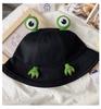 Frog Bucket Hat for Women Cute 3D Big Eyes Frog Sun-Shade Travel Novelty Fisherman Cap Foldable Daily Commute Kawaii Basin Hat