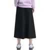 Fila Heritage Series Fashion Simple Loose Solid Color Casual Long Skirt Women Skirts Black F11W448302F-BK