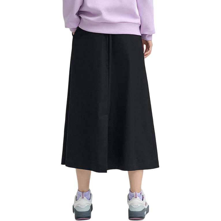 Fila Heritage Series Fashion Simple Loose Solid Color Casual Long Skirt Women Skirts Black F11W448302F-BK