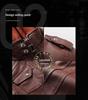 2025 Men's Plus Size PU Washed Leather Hooded Jacket, Two-piece Design.