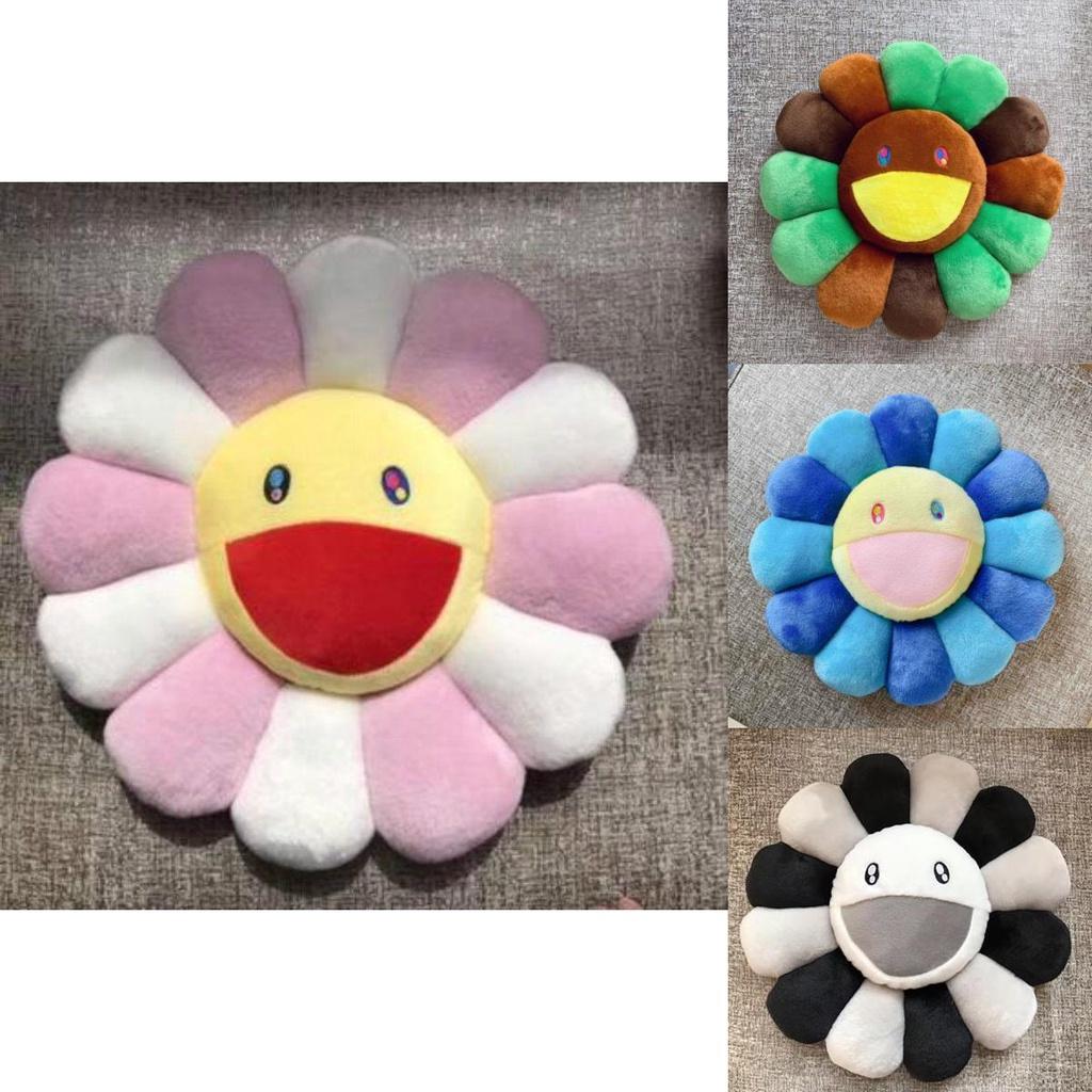 Bright And Colorful 40cm Takashi Murakami Rainbow Flower Pillow Plush For Kids