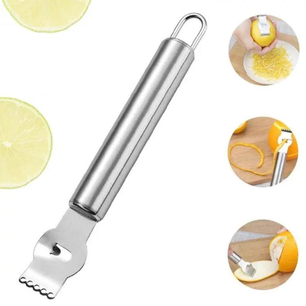 Practical Stainless Steel Lemon Zester Manual Hanging Loop Lemon Peeler Rustproof Cheese Slicer Cheese
