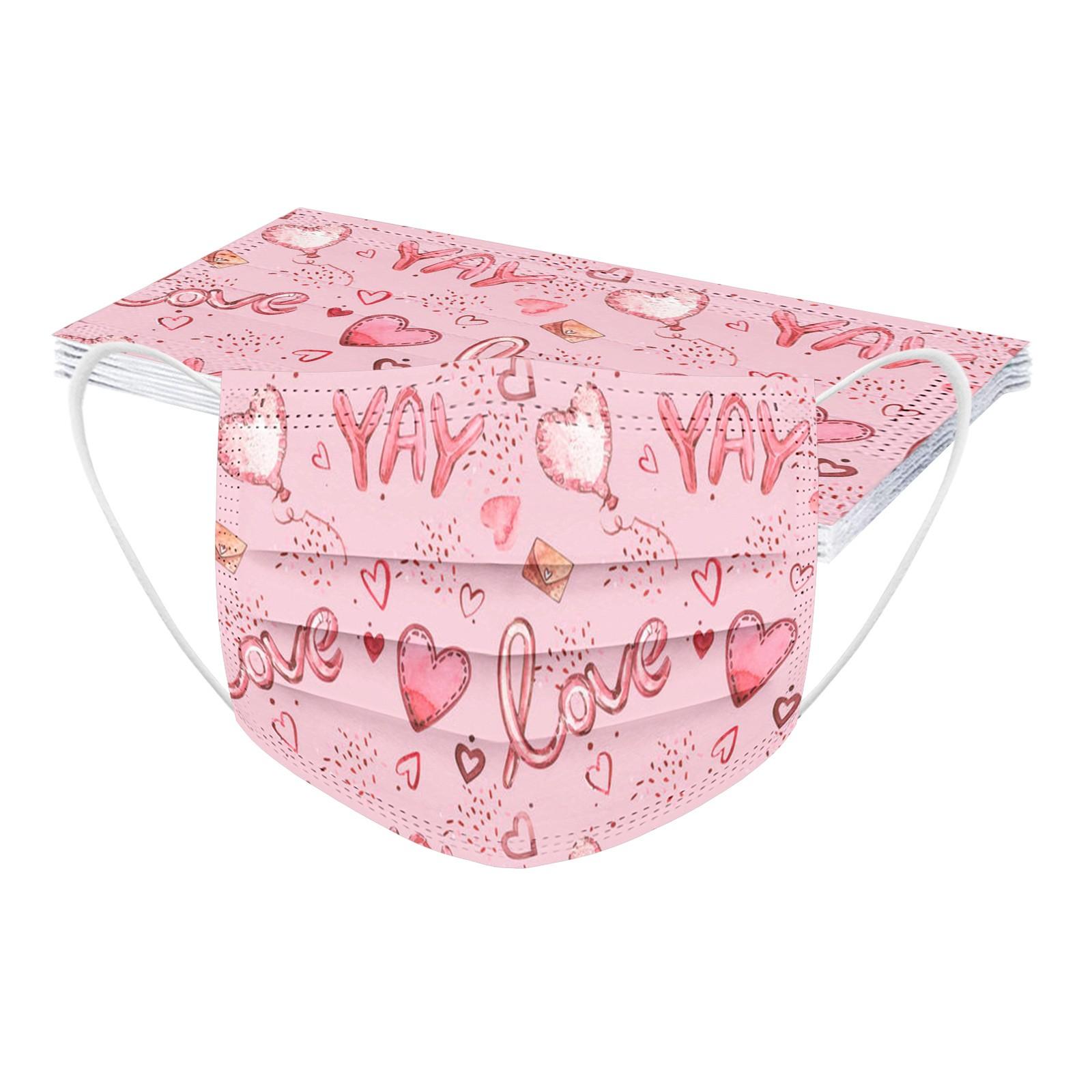 

10pcs Disposable Face Masks For Men Or Women Also Suitable For Valentine s Day Gifts 17.5X9.5CM