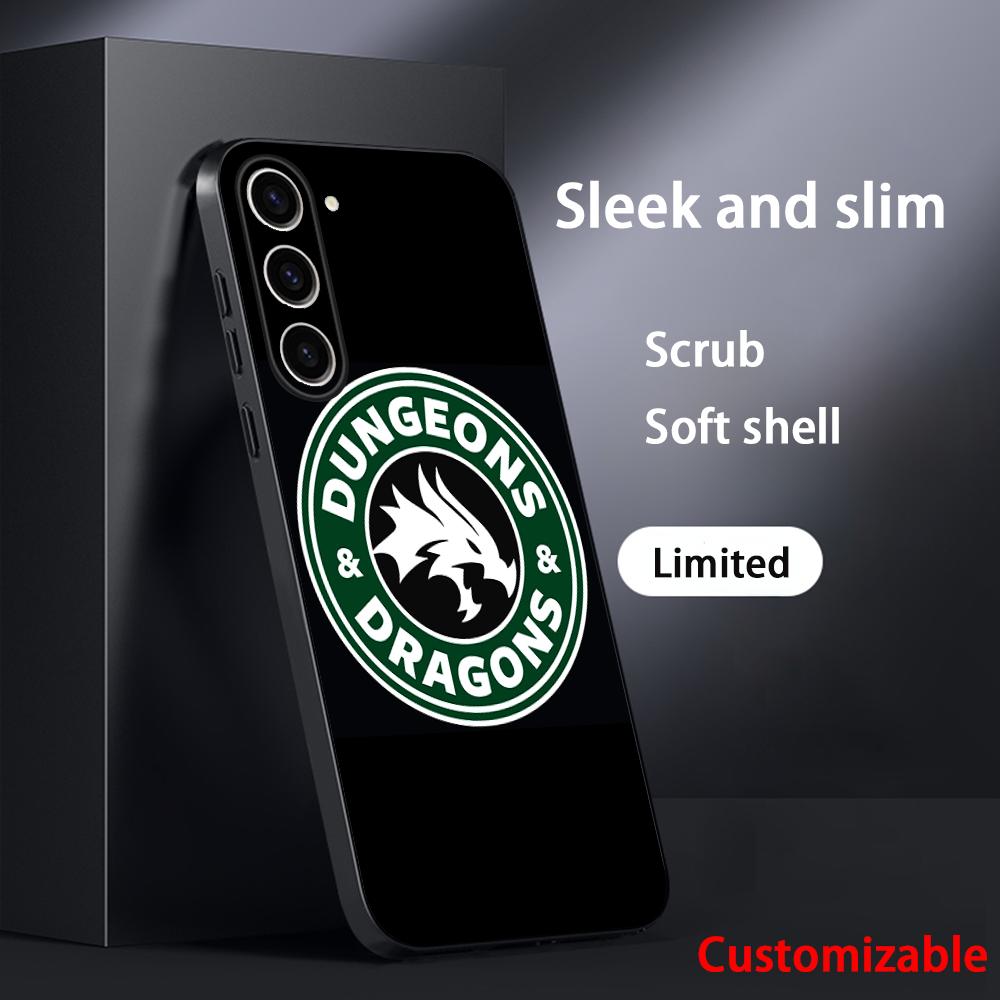 Dungeons Dragons dnd cool game Phone Case For Samsung Galaxy S26 S25 S24 S23 S22 S21 Plus Ultra Note20 Soft Black