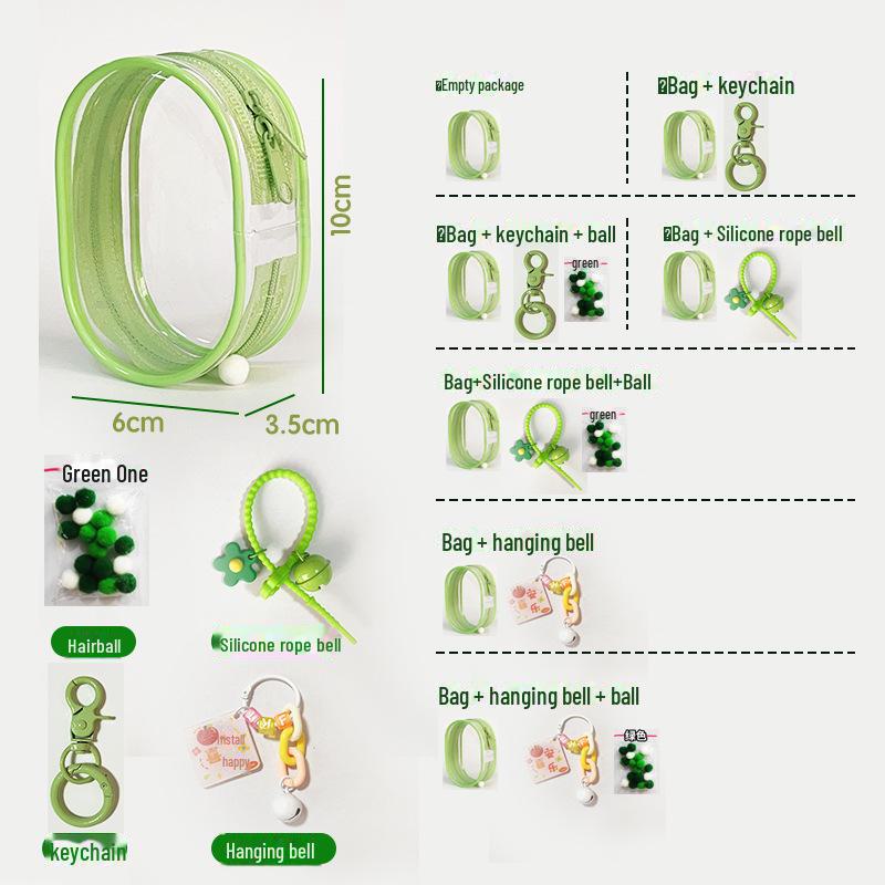 Pop Mart 3D Transparent Baby Bag Storage with Dopamine Color