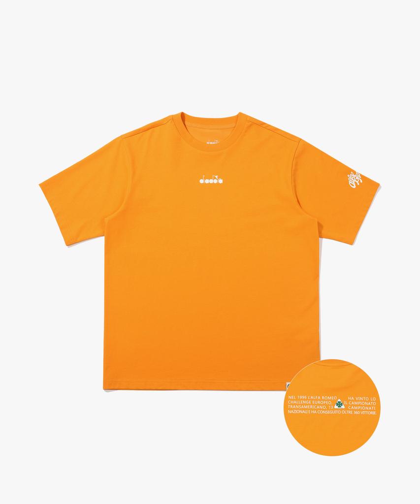 Diadora Alfa Romeo Clover Short Sleeve T-Shirt Orange