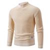 Men's Plus Size Color Block Half-High Collar Pullover Knitwear