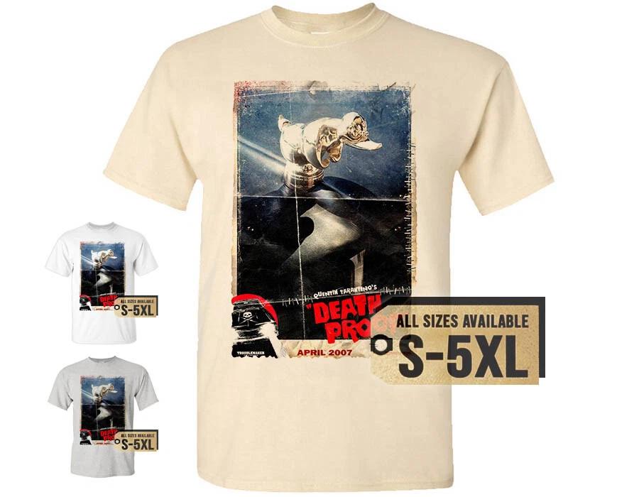 Grindhouse Death Proof V13 ФУТБОЛКА Постер к фильму Белый Натуральный Винтажный размер S-5XL 2XL