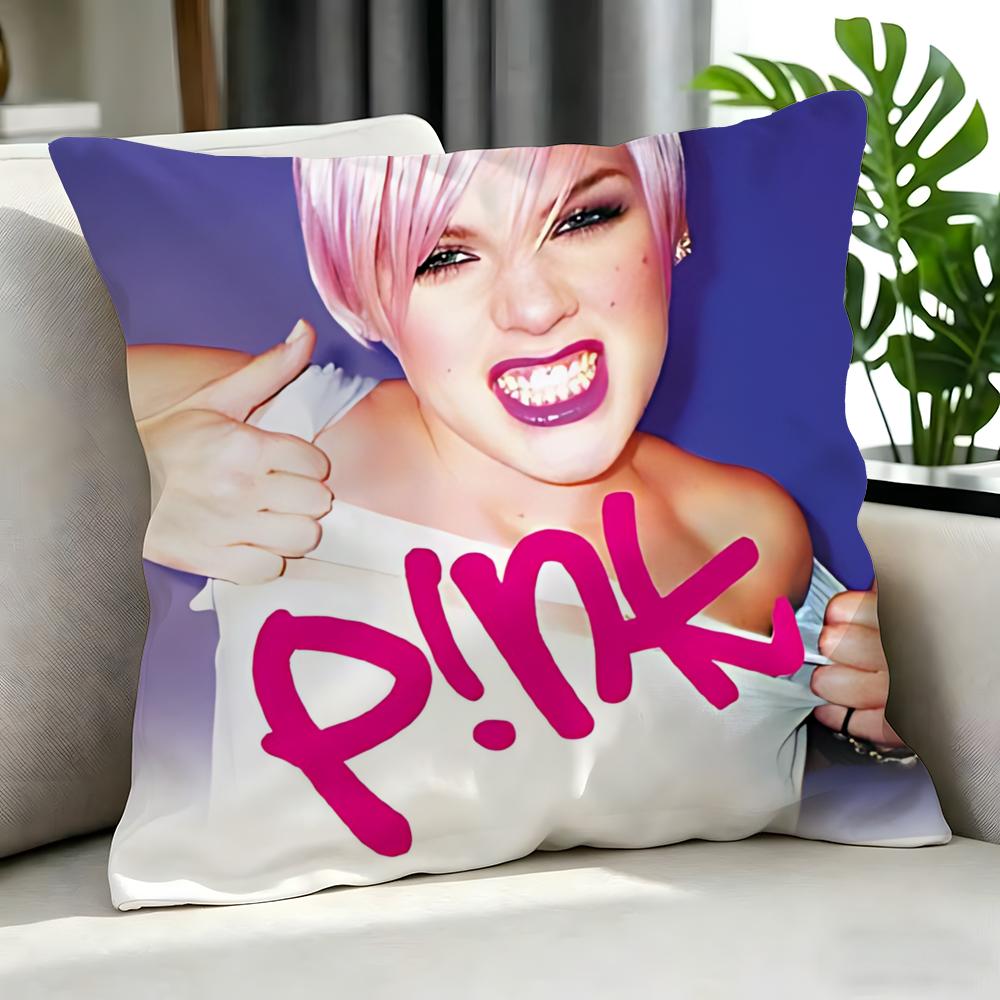 Singer - P!Nk Cushion Cover Cushion Cover Set 4Pcs 50X50 45X45 40X40 Pillowcase Decorative Sofa Home Decor