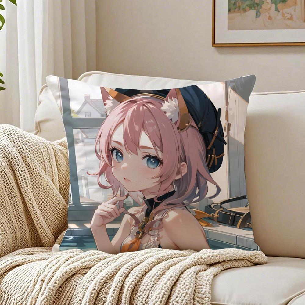 

Genshin Impact Role DionaBeautiful Cushion Cover Pillowcase Antidustmite living Room Sofa Decor Cushion Room 30X30cm