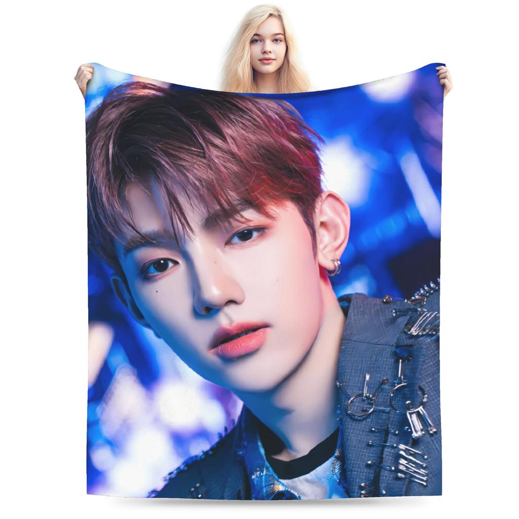 Sung Han Bin Plush Blanket Boy Girl Flannel Throw Blanket For Outdoor Warm Soft Zerobaseone Quality Bedspread Birthday Gift