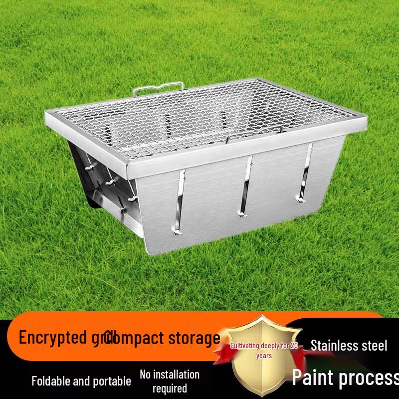 Portable Stainless Steel Folding BBQ Grill