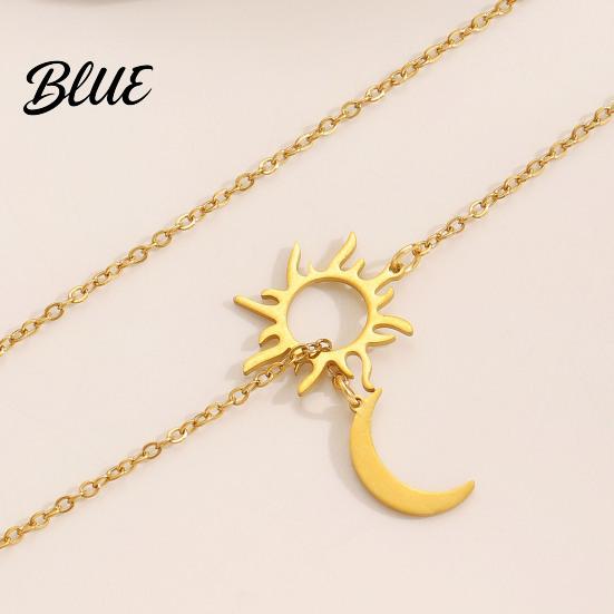 Retro Necklace Sun And Moon for Women Plated Y Romantic