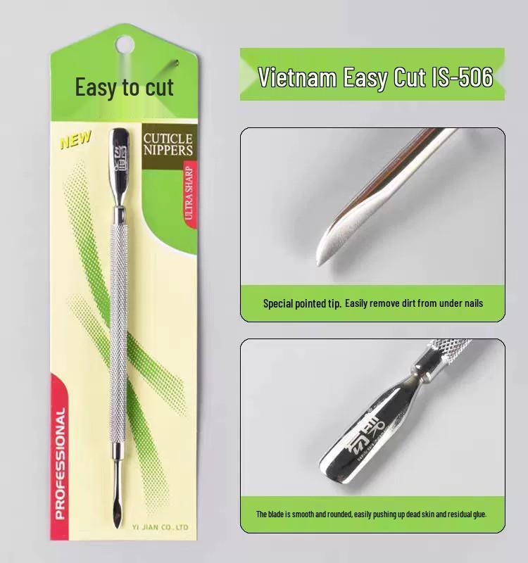 Easy Cut Stainless Steel Cuticle Pusher - Thin Model Nail Polish Remover Set