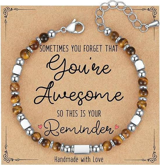 

Браслет для пары в богемном стиле 4 мм: Бусы из натурального камня с порошковой зебровой бирюзой и нержавеющей сталью With Card