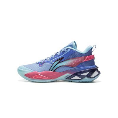Li Ning Bequeme Einfache Vielseitige Kinder Basketballschuhe Kinder Sneaker Palastblau Himmelblau YKBV006-7