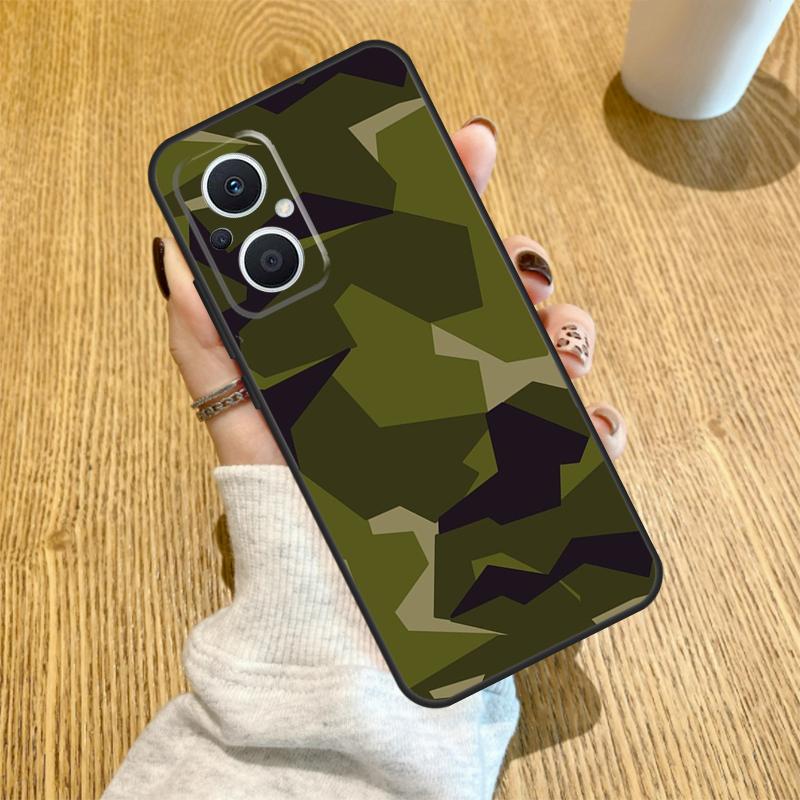 Camo Camouflage Pattern Funda For OPPO Reno 12F 11F 13F 14F 8T 8 Lite 10 11 12 13 14 OPPO Find X8 X6 X5 X9 Pro Case