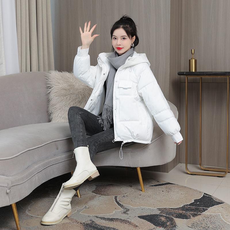 New Autumn and Winter Fashion Candy Color Cotton-padded Clothes Women's Korean Version Short Loose Hooded Student Cotton-padded Jacket Warm Jacket