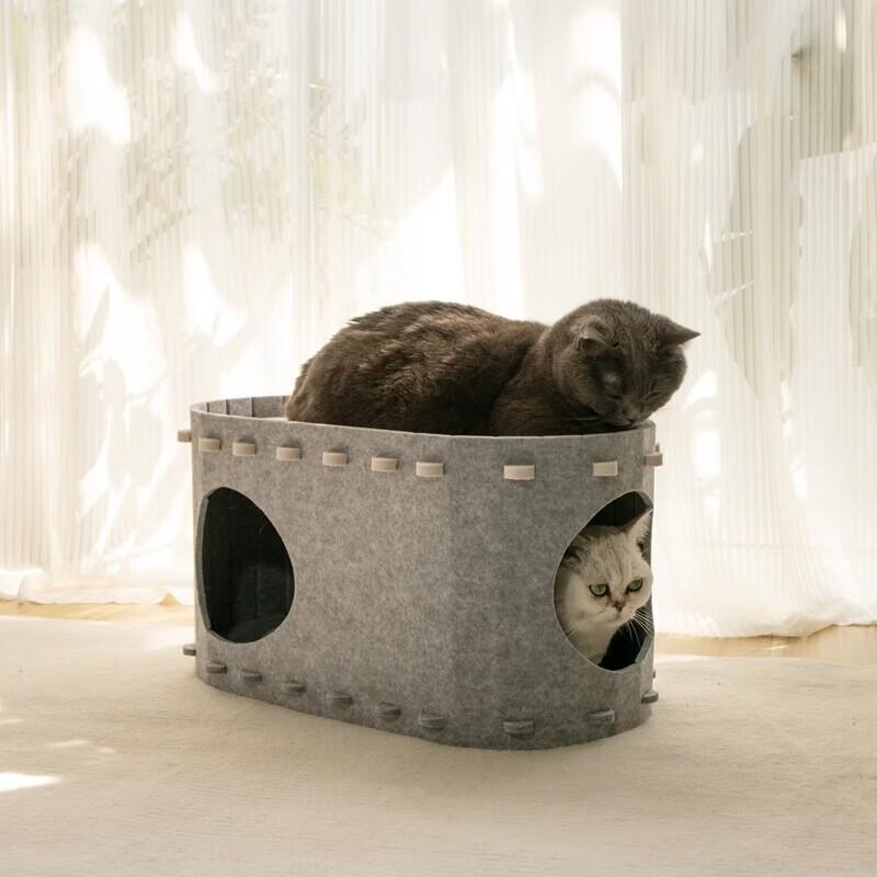 Yunxiaoshi All-Season Foldable Double-Layer Cat Tunnel Bed