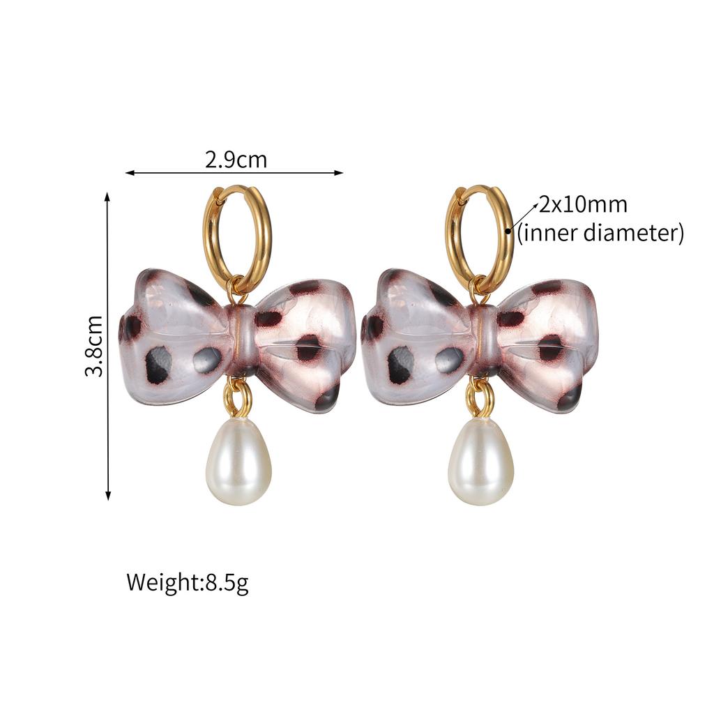 Atoztide Nouvelle Boucle d'Oreille Cœur Imprimé Léopard Vintage pour Femmes Acier Inoxydable Boucles d'Oreilles Statement Pierre Brillante Cadeau de Bijoux de Noël