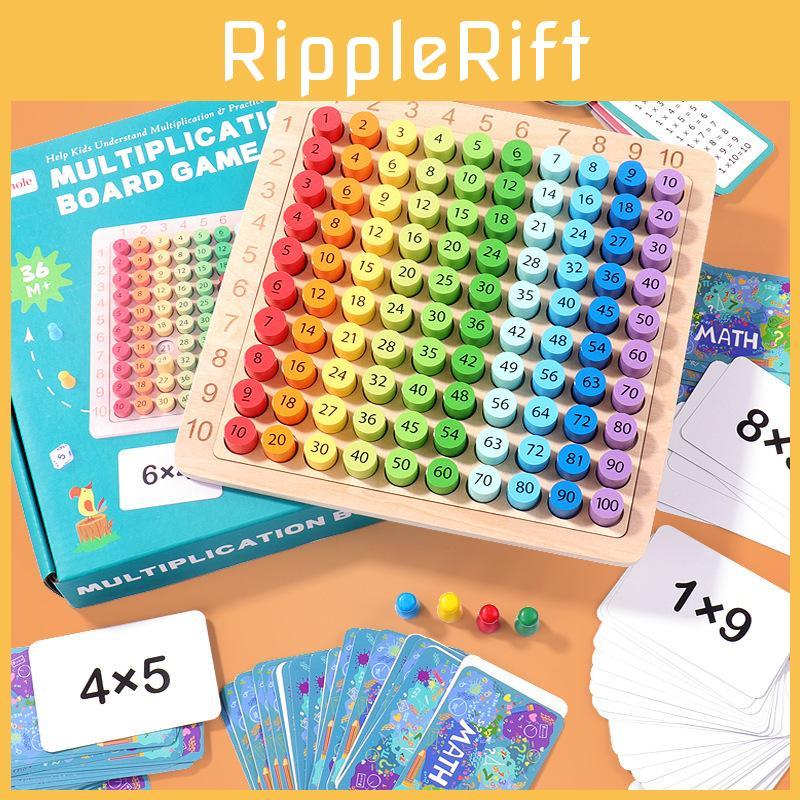 Multiplication Learning Kids Toy With Wooden Arithmetic Board For Classroom Use