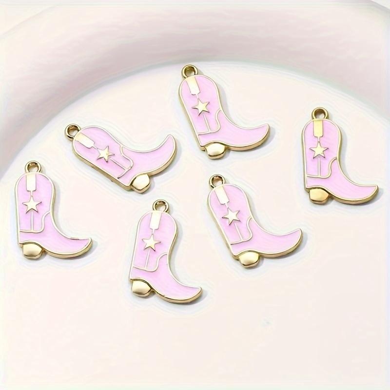 12pcs Alloy Cowboy Boot and Hat Charms for DIY Jewelry Making - Versatile Pendants for Necklaces Bracelets and Earrings.