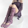 Popular Ballet Yoga Socks Women'S Straps Autumn And Winter Thickened Stack Socks Cover Lace Jk Over The Knee Leg Cover Warm Split Fork