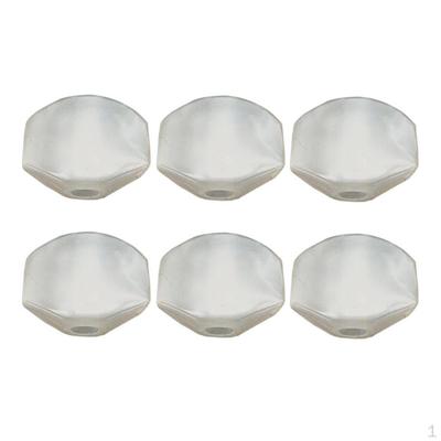 6 Pieces Plastic Pegs Keys Buttons Caps Knobs Acoustic Guitar Replacement
