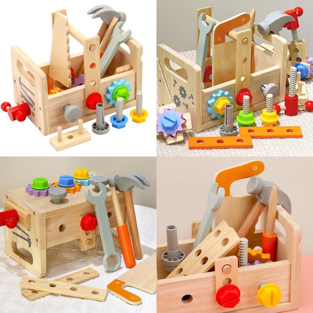 Wooden Kids Educational Toolbox With Screws And Nuts For Early Learning And Handson Play
