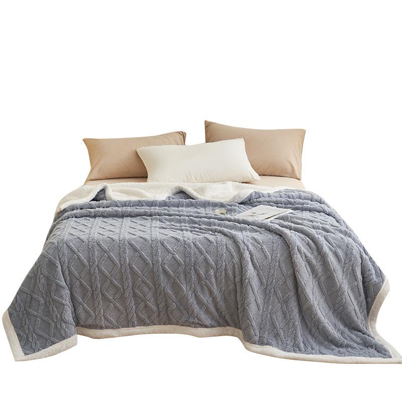 Autumn & Winter Taff Velvet Coral Fleece Blanket for Sofa or Office