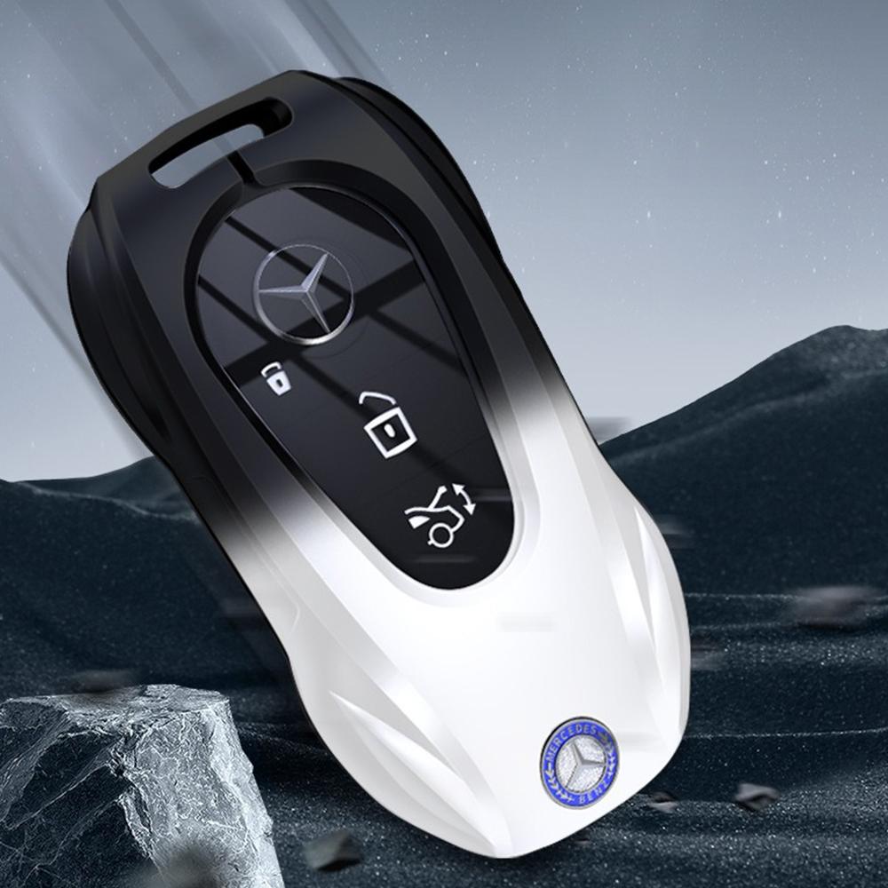 Fashion Ziny Alloy Car Key Case Cover Shell for Mercedes Benz AMG A B C E S Class W204 W205 W210 W212 W213 W176 W463 GLC GLB GLE