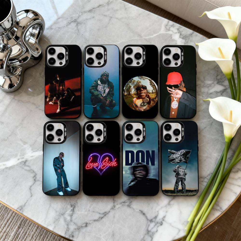 D-Don-N T-Toliver Rapper Sänger Handyhülle Für iPhone17,16,15,14,13,12,11 Plus,Pro Max Schwarze Candy Silberne Handyhülle