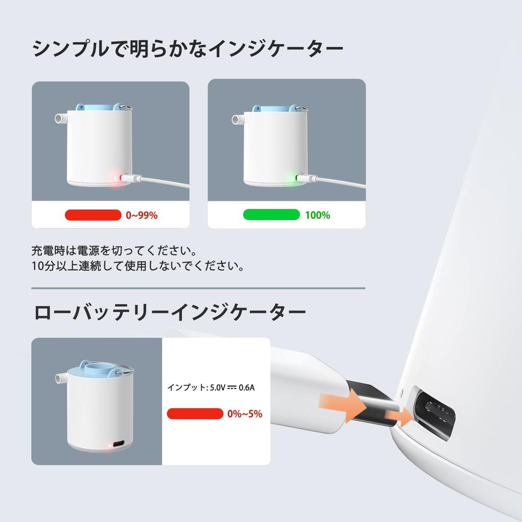FLEXTAILGEAR TINY PUMP Přenosná vzduchová 1300mAh USB Nejlehčí vakuová pumpa vzduchového bazénu, baterie, dobíjecí, pumpa, pumpa, uvolnění, bóje, plovák, (Šedá)