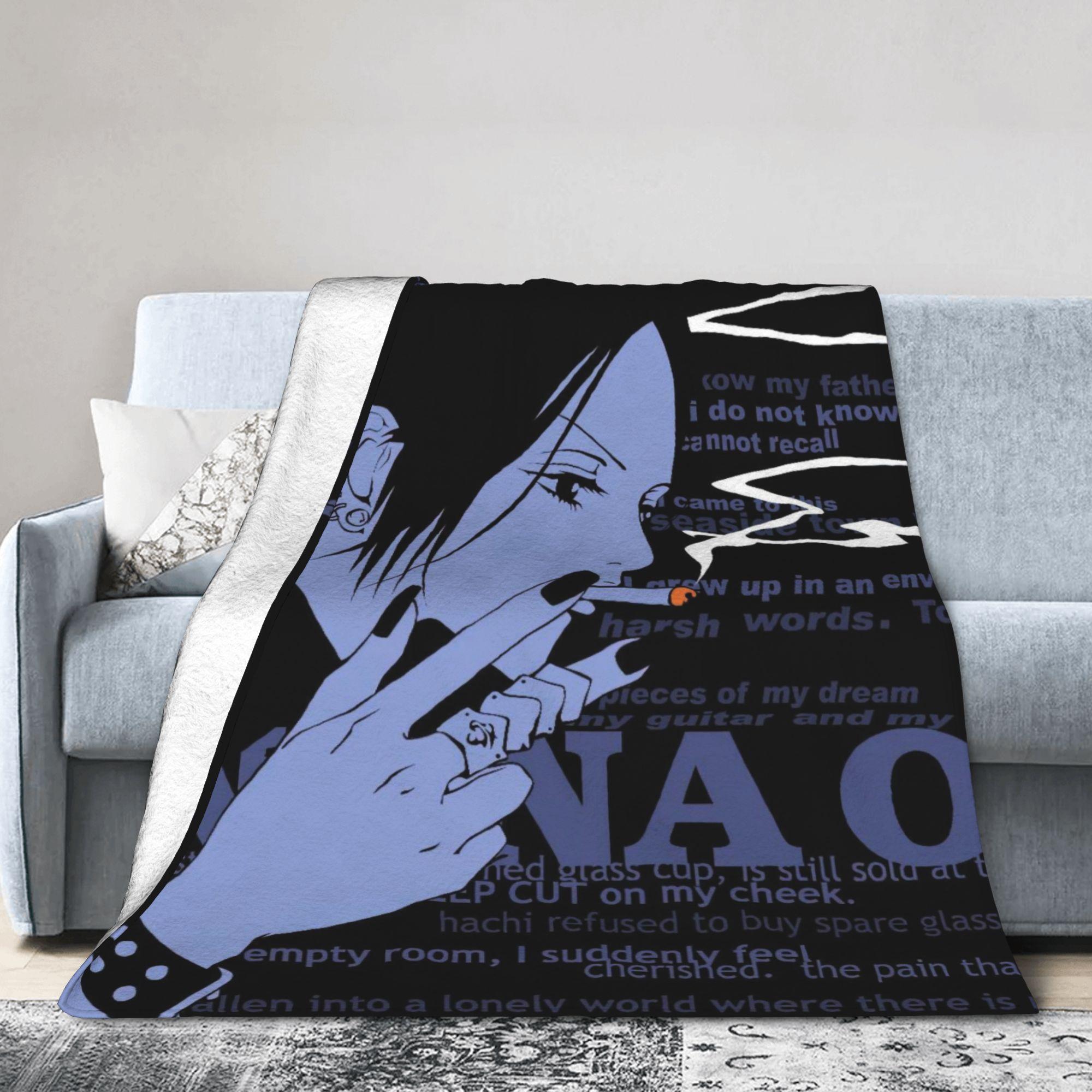 Nana Anime Manga Blanket Coral Fleece Plush Spring/Autumn Multifunction Soft Throw Blanket for Home Office Rug Piece 75X95CM