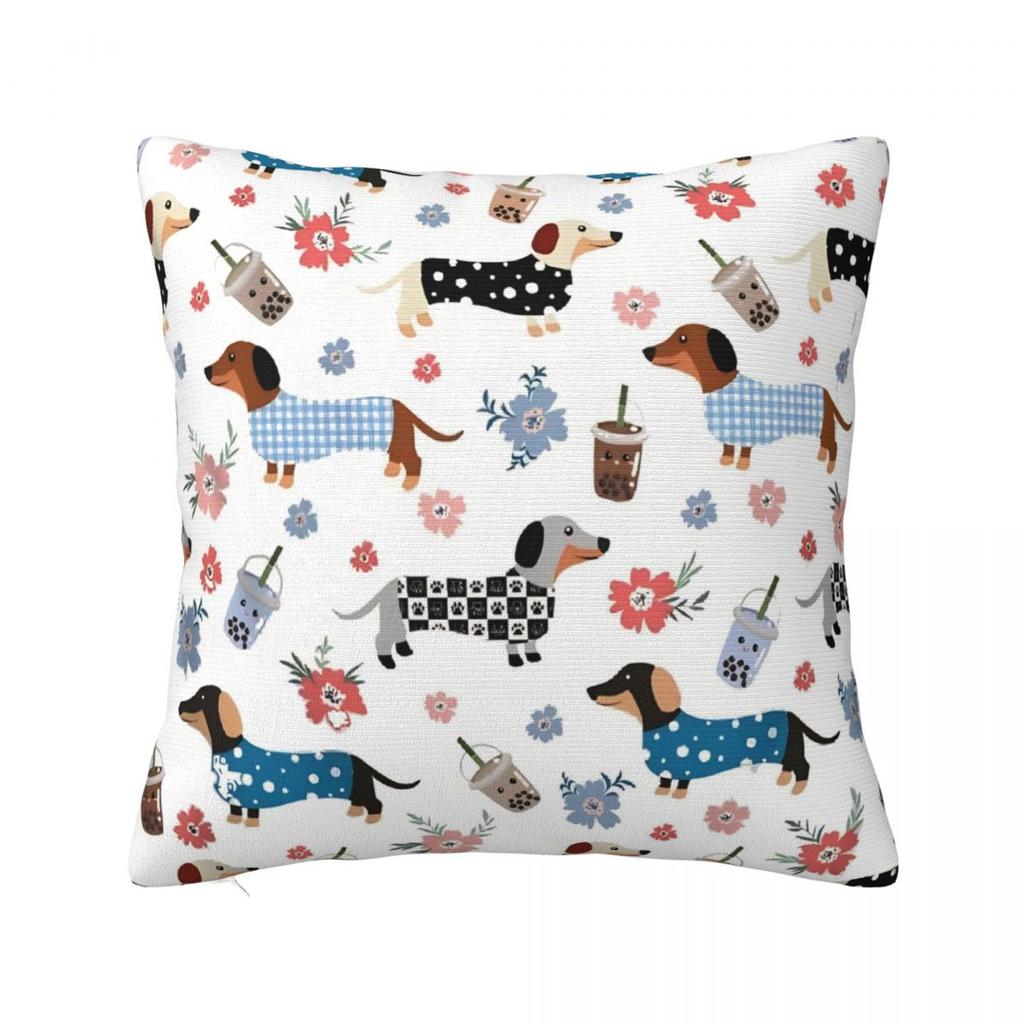 Dachshund Throw Pillow Cover Cushions for Sofa Gift for Animal Dog Lover 4545cm Cushion Covers