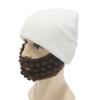 Funny Men Women Knit Bearded Hats Handmade Wig Winter Warm Ski Mask Beanie Christmas Halloween Caps