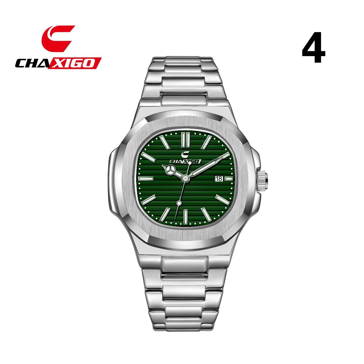 

CHAXIGO Простые мужские кварцевые часы со стальным ремешком