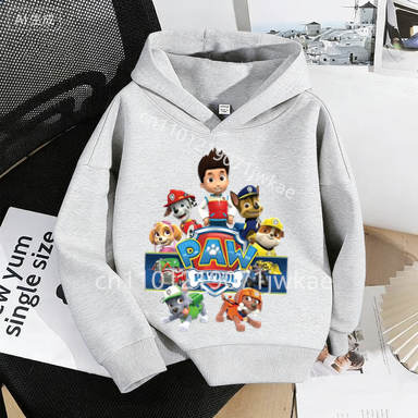 Cartoon Print Children Fall Spring Sweatshirt Kids PAW Patrol Hoodie Pullover Toddler 3-12 Year Boy Girl Casual Sweatshirt