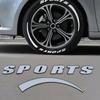 8 Stück Weiß Wasserdicht SPORTS Reifenbeschriftung Cooles Styling Autoaufkleber 14"-22" Rad Reifendekor Aufkleber Auto Exterieur Zubehör