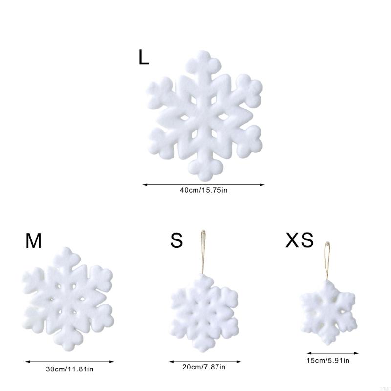 Premium Fuzzy-Coated Snow Crystalloid Ornament For Celebratory Adornment Durable Celebratory Tree J0MC