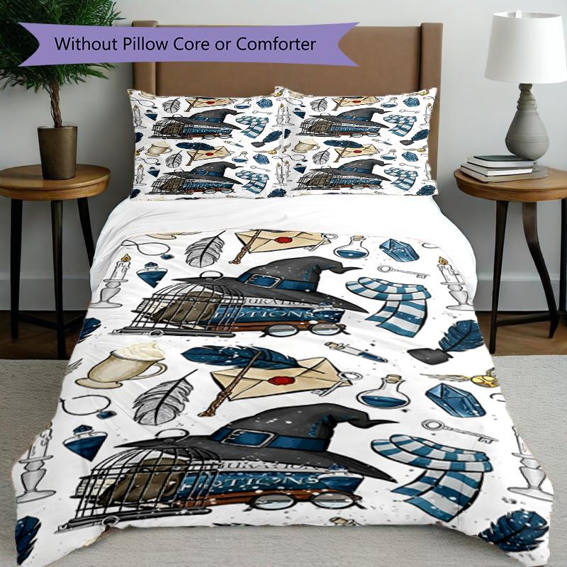 3pcs Duvet Cover Set (1*Duvet Cover + 2*Pillowcase, Without Core),Fantasy film Print Bedding Set, Bedroom Decor, All‑Season, Birthday Gift